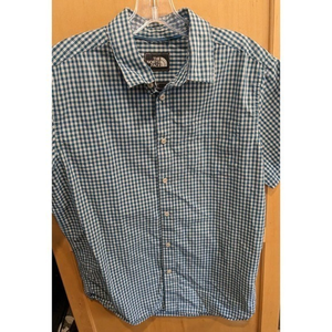 The North Face Blue & White Gingham Short-Sleeve Button-Down Shirt